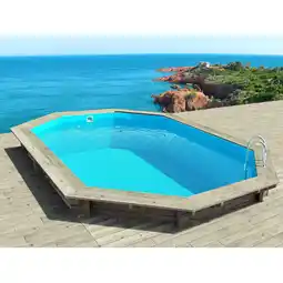 Decathlon Houten zwembad Cancun - 653 x 441 x 145 cm aanbieding