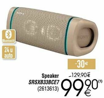 Cora Sony speaker srsxb33bce7 aanbieding