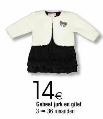 Cora Geheel jurk en gilet aanbieding