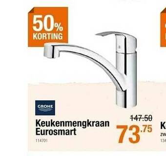 Cevo Grohe Keukenmengkraan Eurosmart aanbieding