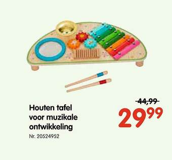 Fun Houten Tafel Voor Muzikale Ontwikkeling aanbieding