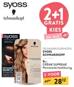 Di Syoss schwarzkopf crème supreme permanente haarkleuring aanbieding