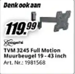 MediaMarkt TVM 3245 Full Motion Muurbeugel aanbieding