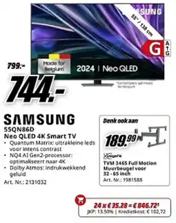 MediaMarkt Samsung 55QN86D Neo QLED 4K Smart TV aanbieding