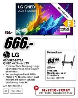MediaMarkt 65QNED80T6A L QNED 4K Smart TV G aanbieding