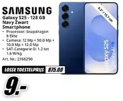MediaMarkt Samsung Galaxy S25-128 GB Navy Zwart Smartphone aanbieding