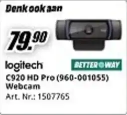 MediaMarkt Logitech C920 HD Pro (960-001055) Webcam aanbieding