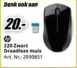 MediaMarkt 220 Zwart Draadloze muis aanbieding