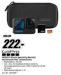MediaMarkt HERO11 Black Specialty Bundel Actioncam incl. accessoires aanbieding