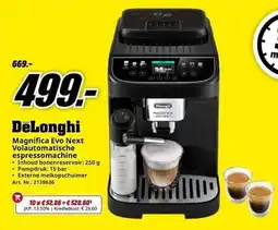 MediaMarkt DeLonghi Magnifica Evo Next Volautomatische espressomachine aanbieding