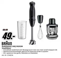 MediaMarkt Braun MultiQuick 5 MQ 50202M Staafmixer aanbieding