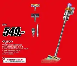 MediaMarkt Dyson V15 Detect Absolute Steelstofzuiger 2 in 1 aanbieding
