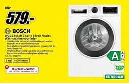 MediaMarkt Bosch WGG244ZMFG Serie 6 Iron Assist Wasmachine voorlader aanbieding
