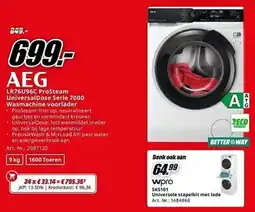MediaMarkt AEG LR76U96C ProSteam Universal Dose Serie 7000 Wasmachine voorlader aanbieding