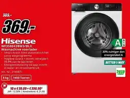 MediaMarkt Hisense WF3S8043BW3/BLX Wasmachine voorlader aanbieding