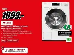 MediaMarkt Miele WWC 380 WCS PWash & Steam Wasmachine voorlader aanbieding