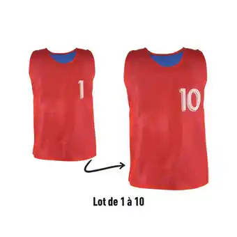 Decathlon Nummered omkeerbare hesjes Sporti N° 1 - 10 (x10) aanbieding