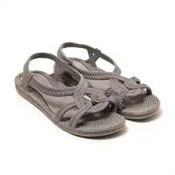 Decathlon Strand sandalen voor dames Brasileras Grijs met rubberen zool aanbieding