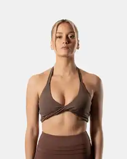 Decathlon Twist Sportbeha Fitness Dames Bruin - Lichte Support - AW Active aanbieding