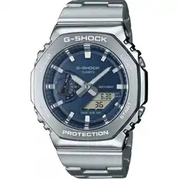 Decathlon Casio Analoog En Digitaal Horloge Zilverkleurig/Blauw GM-2110D-2BER aanbieding