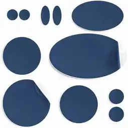 Decathlon Reparatiepatches voor donsjacks, waterdicht om gaten te dichten (marineblauw) aanbieding
