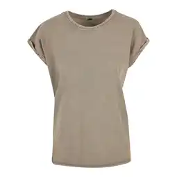 Decathlon Dames Acid Wash Extended Shoulder Tshirt (Donkere Khaki) aanbieding