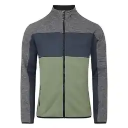 Decathlon Venture Fleecejack Heren (Houtskool Grijs/Zwart Marl/Livijn Groen) aanbieding