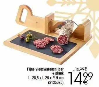 Cora Fijne vleeswarensnijder + plank aanbieding