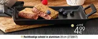 Cora Rechthoekige schotel in aluminium aanbieding