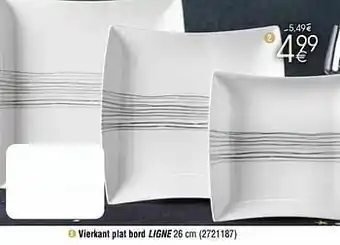 Cora Vierkant plat bord ligne aanbieding