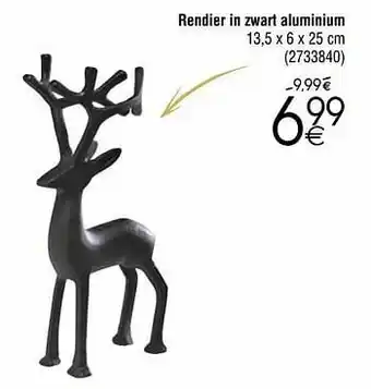 Cora Rendier in zwart aluminium aanbieding