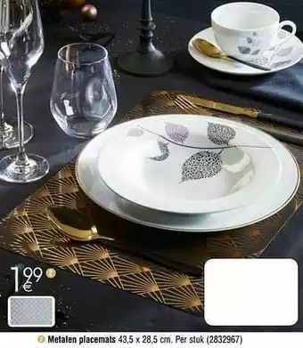 Cora Metalen placemats aanbieding