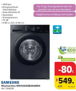Carrefour Wasmachine WW1UDG5B25ABEN aanbieding