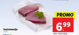 Lidl Geelvintonijn aanbieding