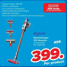 Carrefour Steelstofzuiger V10 Absolute aanbieding