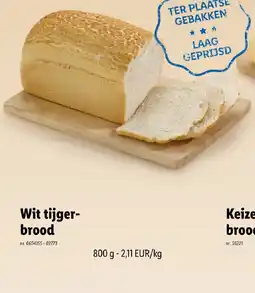 Lidl Wit tijger brood aanbieding