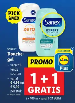 Lidl Sanex douche gel aanbieding