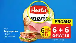 Lidl Herta hesp superieur aanbieding