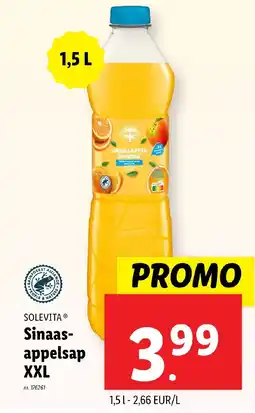 Lidl Solevita Sinaas- appelsap XXL aanbieding