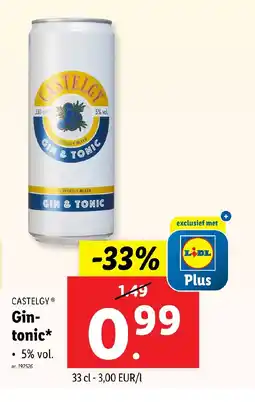 Lidl Castelgy gin- tonic aanbieding