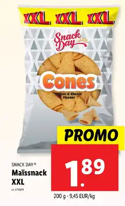 Lidl Snack day maïssnack XXL aanbieding