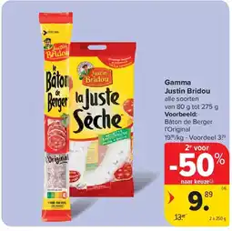 Carrefour Gamma Justin Bridou aanbieding