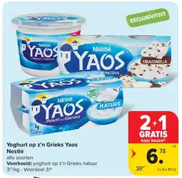 Carrefour Yoghurt op z’n Grieks Yaos Nestlé aanbieding