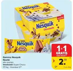Carrefour Gamma Nesquik Nestlé aanbieding