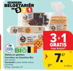 Carrefour Wafels en galetten Carrefour en Carrefour Bio aanbieding