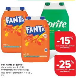 Carrefour Pak Fanta of Sprite aanbieding