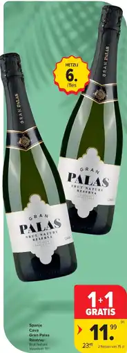 Carrefour Spanje Cava Gran Palas Reserva aanbieding