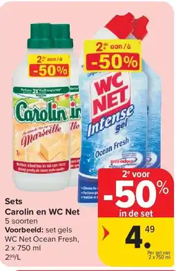Carrefour Sets Carolin en WC Net aanbieding