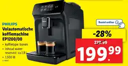 Lidl Philips Volautomatische koffiemachine EP1200/00 aanbieding