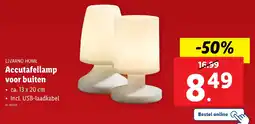 Lidl Livarno Home Accutafellamp voor buiten aanbieding